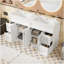 Meuble-lavabo de 60 po avec rangement spacieux, lavabos doubles et mécanismes de fermeture en douceur pour les salles de bain modernes
