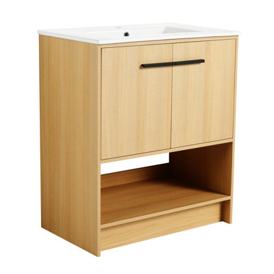 Meuble-lavabo de salle de bain 30 po avec lavabo en céramique