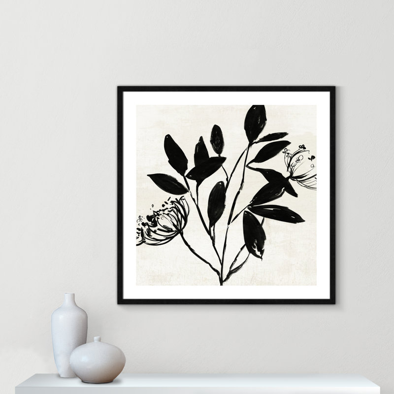 «Unafayez I» - reproduction d'art, Papier avec cadre en bois noir, H 33,25 po x l 33,25 po x P 0,75 po