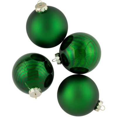 2-Finish Glass Christmas Ball Ornament