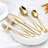 Gold Silverware Set For 8