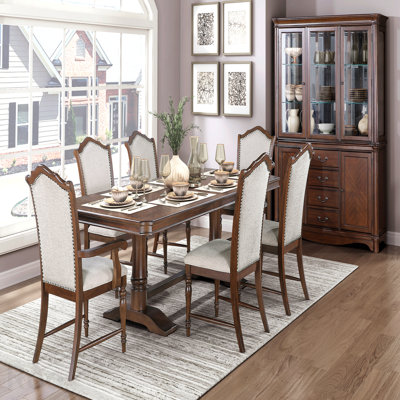 Formal Traditional Design 8-Seater Dining Table With Self-Storing Leaf Cherry Finish Wooden Dining Furniture 1pc