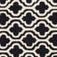 Tapis géométrique en laine noir-796913300