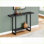 Table basse Industrial-Farmhouse avec tablette fixe - Stratifié noir et métal pour le rangement et la stabilité de la maison