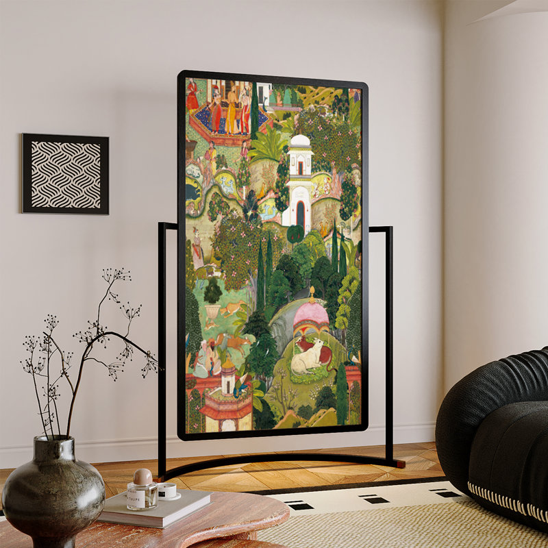 Vintage Garden Decorative Screen, 78.74" H x 55.12" W x 1.57" D, Black