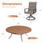 Ensemble repas de patio 63 po avec 8 chaises pivotantes rembourrées en mousse Textilene-905743789