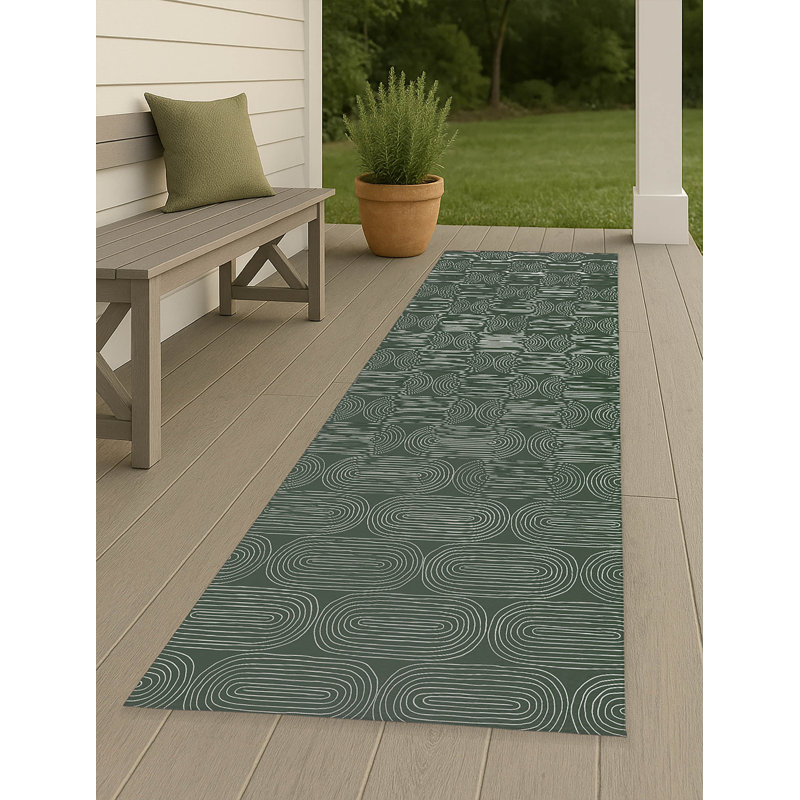 Earthy Embrace Non-Slip Outdoor Rug, Runner 2'6" x 8'