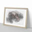 Chocolate Brown Labrador Dog in Abstract - Picture Frame Graphic Art Print-55680373-55680374