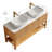 60'' Double Bathroom Vanity with Engineered Stone Top