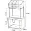 Organisateur de maquillage à 2 niveaux à 1 tiroir pour meuble-lavabo et comptoir de salle de bain | Rangement cosmétique gris peu encombrant