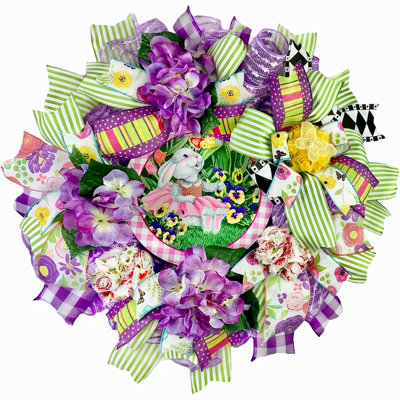 Handcrafted Faux Hydrangea 18'' Wreath