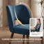 Chaise d'appoint rembourrée en velours avec pieds en bois Modern-1763711142
