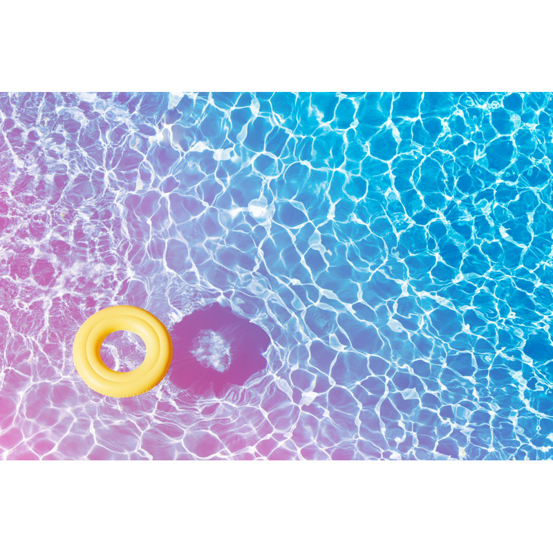 Rubber Ring Floating by SerrNovik - Wrapped Canvas Print, 30cm H x 46cm W