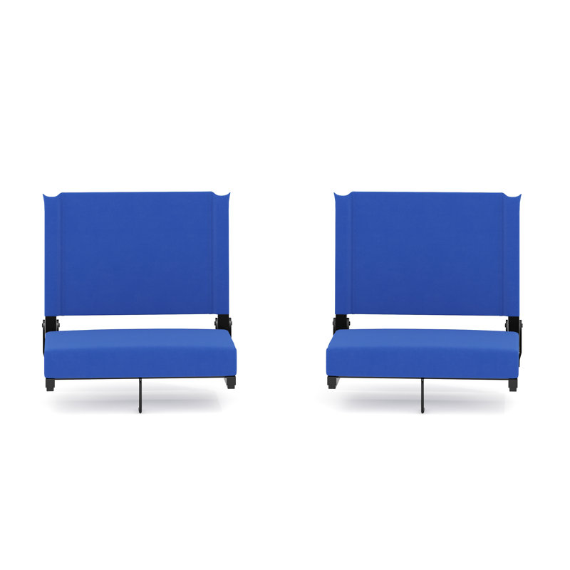 Fender Padded Stadium Chair with Handle and Bleacher Hook, Blue