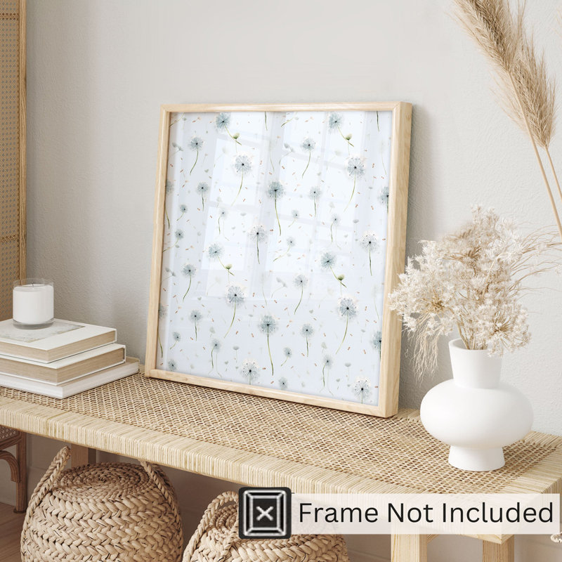 «Botanical Dandelions V», reproduction d'art moderne sans cadre, H 28 po x l 28 po