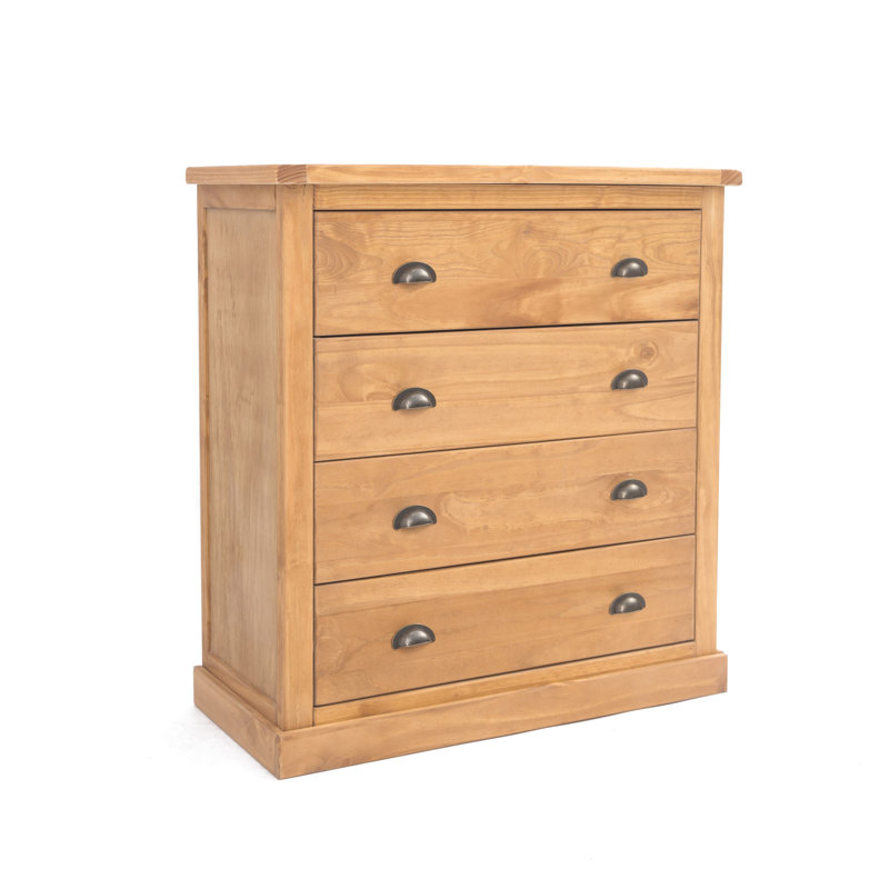 Sarkar 90cm W 4 - Drawer Chest of Drawers, Squared