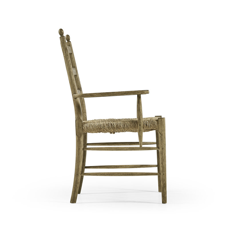 Doppler Upholstered Arm Chair, Stripped Brown Chestnut
