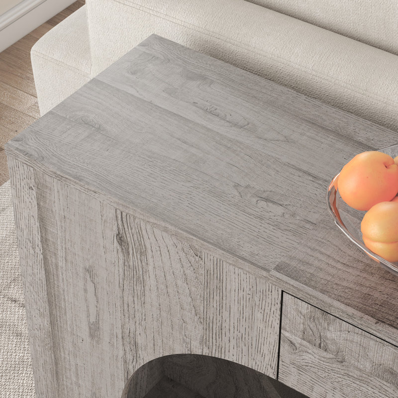 Console 63 po avec tiroir 63 po, Gris, Gris, Gris