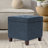 Square Tufted Storage Ottoman - Textured Navy-322764955