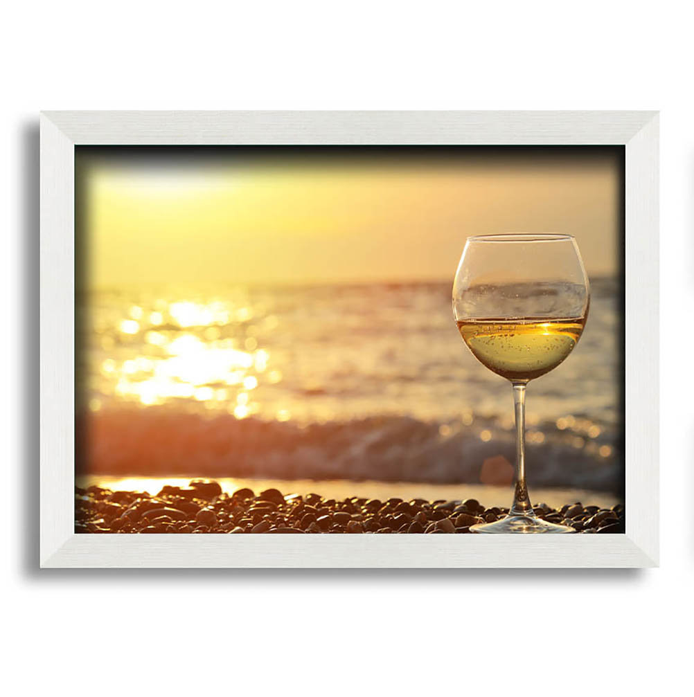 Wine On The Beach Gerahmter Druck Wandkunst