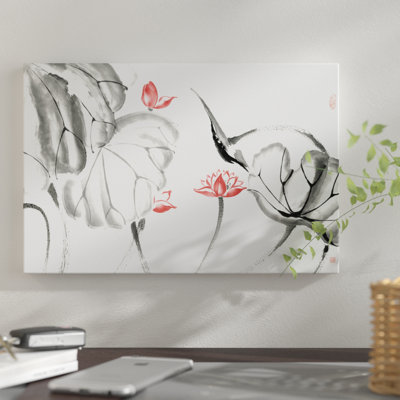 " Lotus Study With Coral III " by Nan Rae