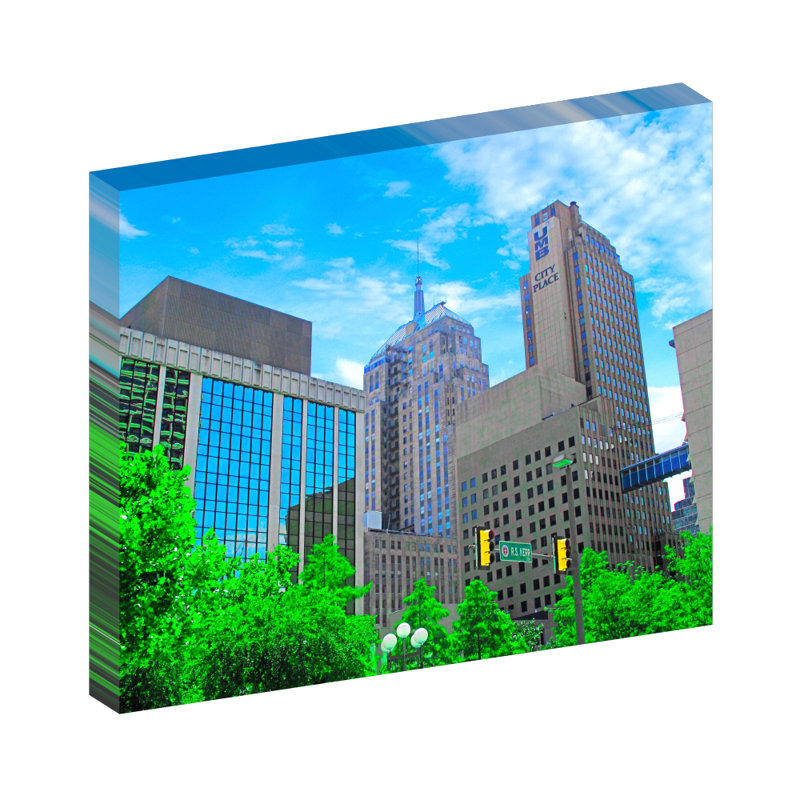 Oklahoma City Skyline, Oklahoma City, Oklahoma - reproduction de photo sur toile tendue, H 20 po x l 24 po x P 1,5 po