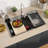 32" Stainless Steel Drop-In Kitchen Sink with Cup Washer and Nano Coating 