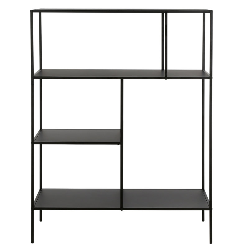 Winthrop 121.92cm H x 91.44cm W Steel Standard Bookcase, Blackened Bronze