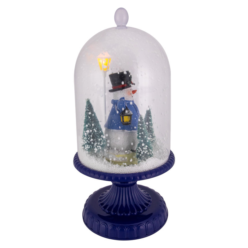 Décoration de Noël musicale en forme de bonhomme de neige 13,5 "DEL Cloche