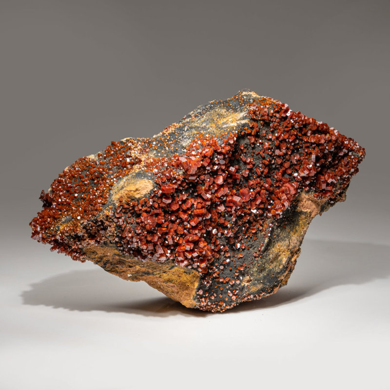 Vanadinite Crystal Cluster on Matrix from Mibladen, Atlas Mountains, Kh©Nifra Province, Morocco