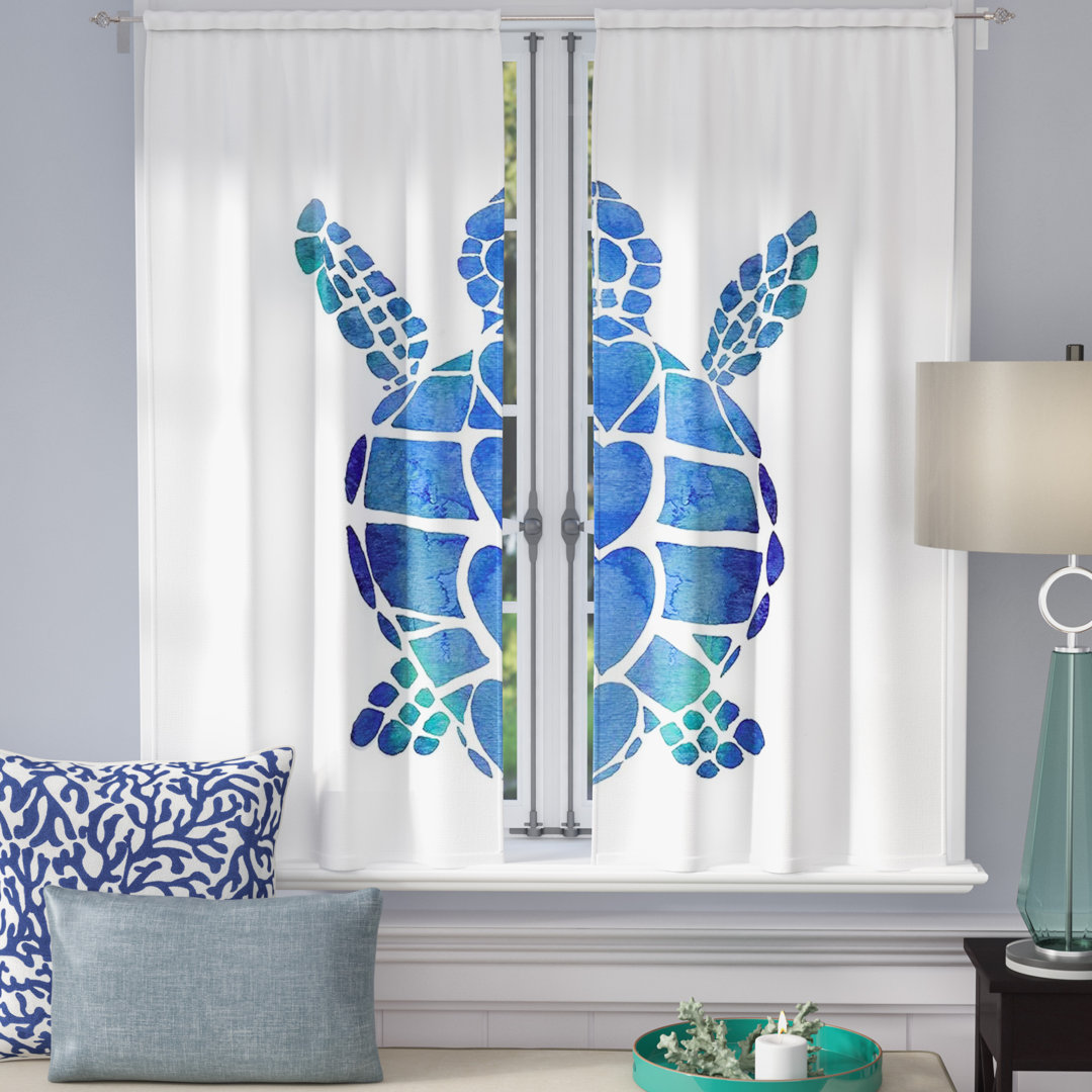 Lowesville Synthetic Room Darkening Curtain Pair (Set of 2) Rosecliff Heights Size per 