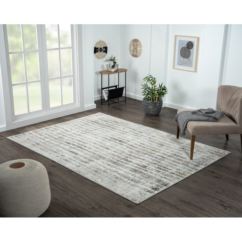 Stella Machine Woven Cream/Brown Indoor Rug, Rectangular 160 x 230cm