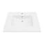 Lavabo de meuble-lavabo rectangulaire blanc 30,2 "x 18,5", une pièce, faible absorption d'eau, tache, surface de robinet lisse, résistance aux acides, utilisation dans la salle de bain