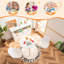 Brockman Kids 3 Piece Round Play Or Activity Table and Chair Set