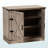 Meadowbrook Farmhouse Oak Finish 3-Shelves With 2-Door Shoe Cabinet, 27.79" H X 31.23" W X 15.47" D