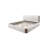 Beige Boucle King Size Platform Bed