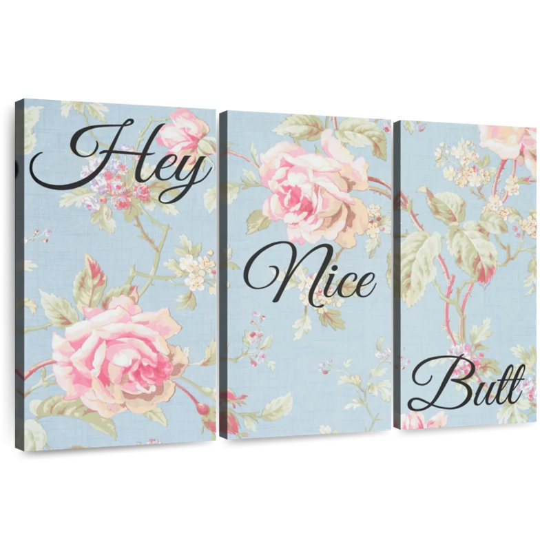 Ketti Hey Nice Butt Typography, 20" H x 33" W