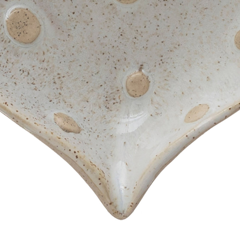 Stoneware Heart Shaped Dish With Dots
