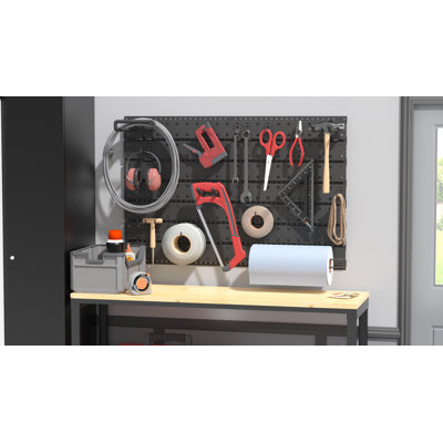 ProGarage Tool Organizer Slatwall Hang Track Kit, 21.56"H x 33"W