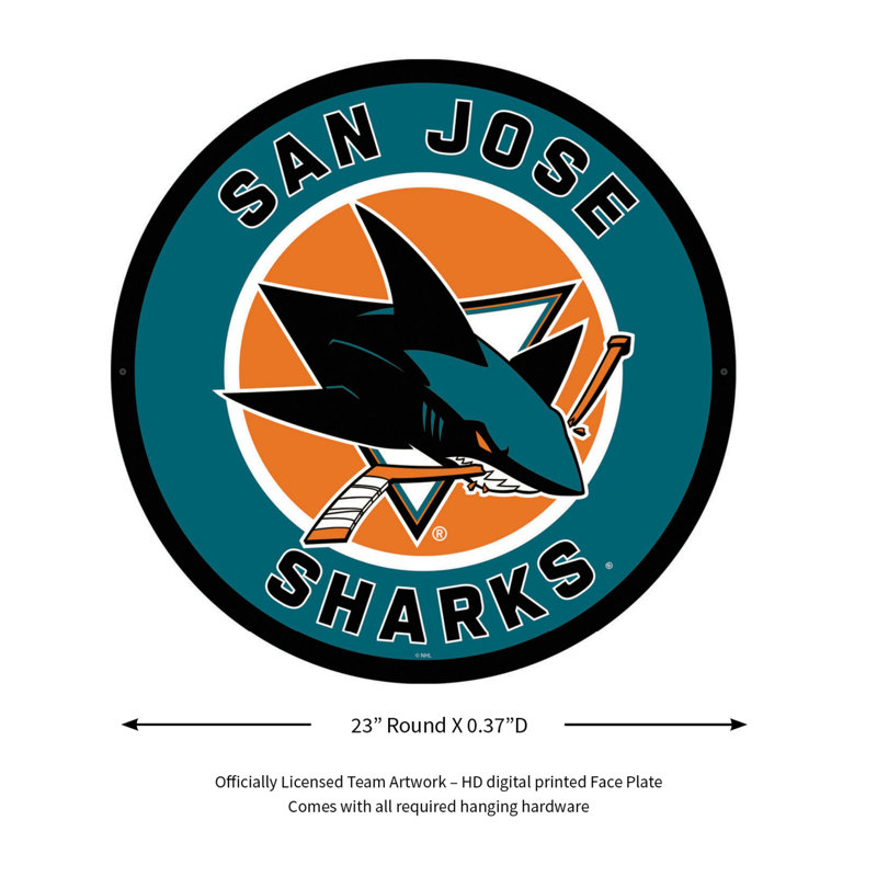 Enseigne murale 23 po NHL, NHL San Jose Sharks