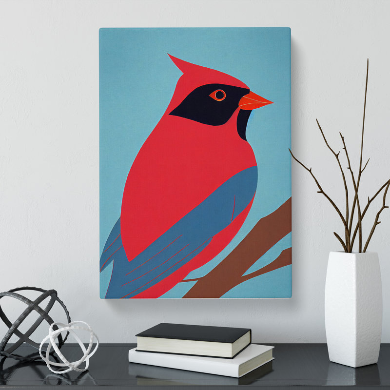 Cardinal Bird Vol.2 - Wrapped Canvas, 50cm H x 35cm W x 3cm D