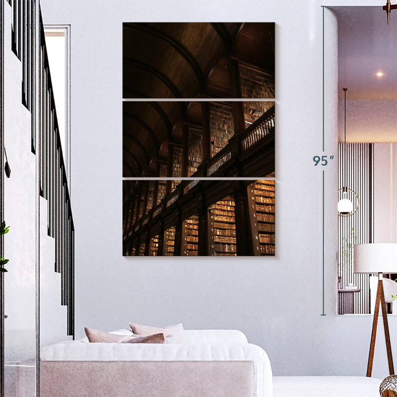 Lilie Trinity College Library, 74" H x 48" W