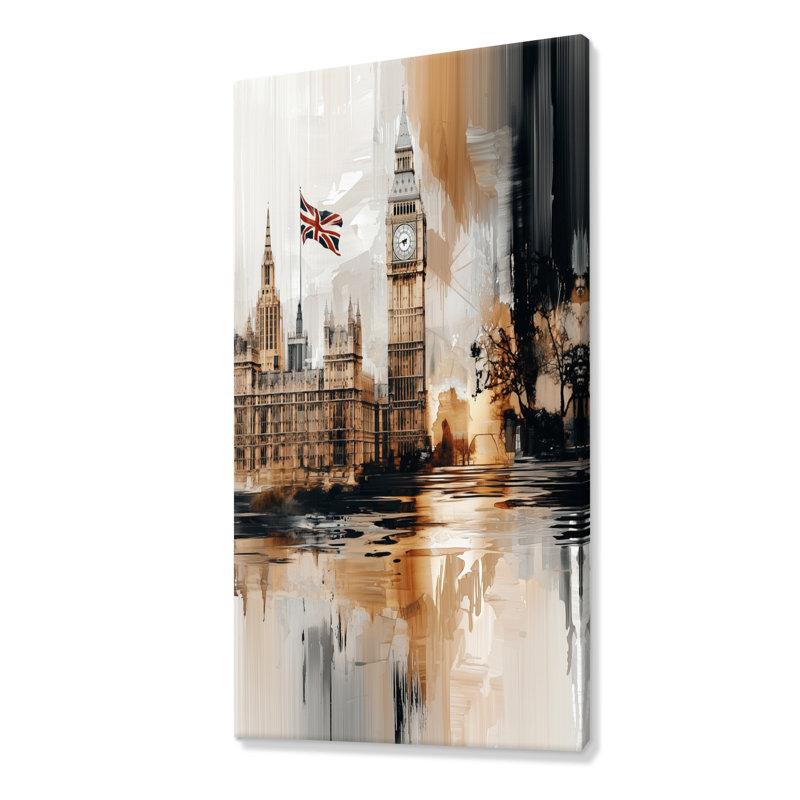 Art sur toile Big Ben Glow In England II, H 60 po x l 28 po, Toile tendue, Ne s’applique pas