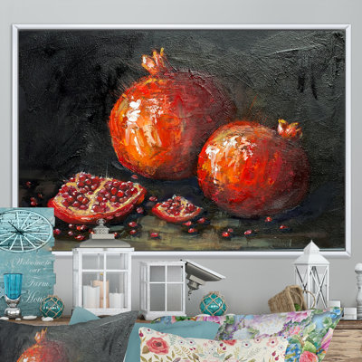 Impression sur toile flottante Red Pomegranates Impressionims