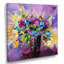 Bouquet vif de fleurs printanières sur fond mauve - reproduction d'art sur toile-55634677-55634681-116161535