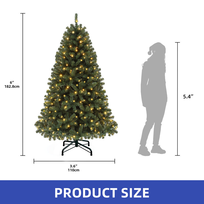 Arbre de Noël épinette pré-éclairé 6 pi