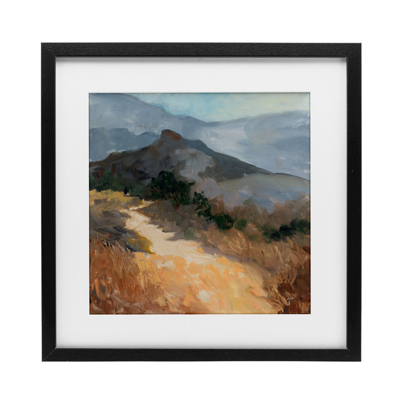 Golden Trail Mountain View, reproduction encadrée sous verre, conception de Julia Purinton, H 16 po x l 16 po