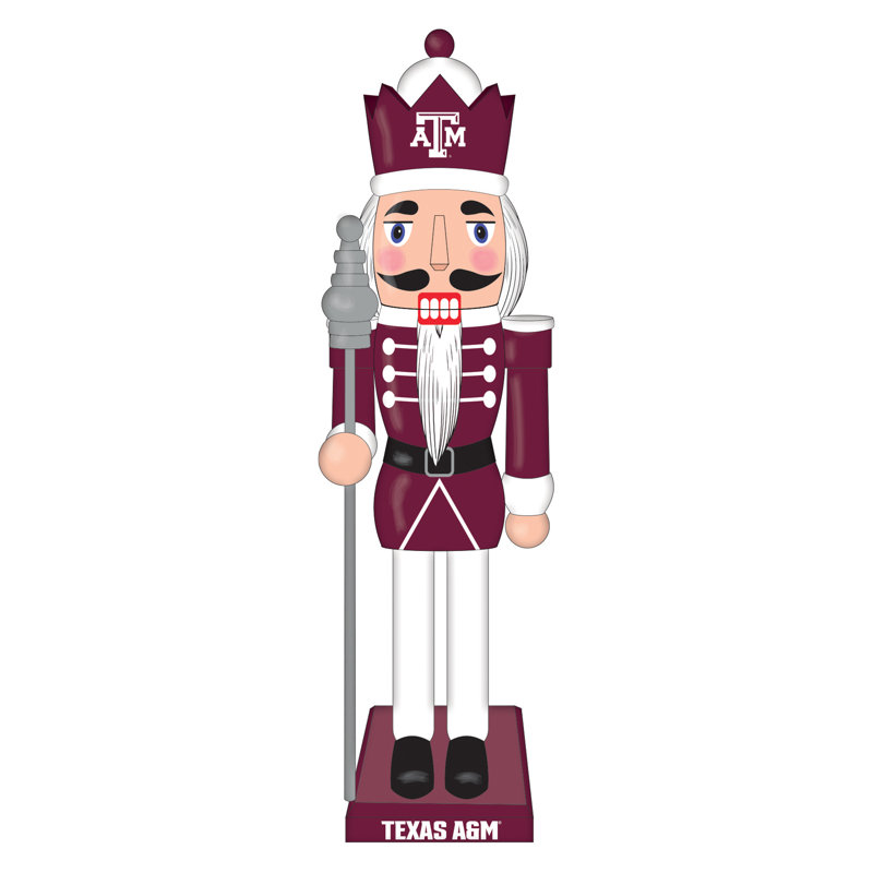 NCAA 12" Wooden Tabletop Nutcracker , NCAA Texas A&M