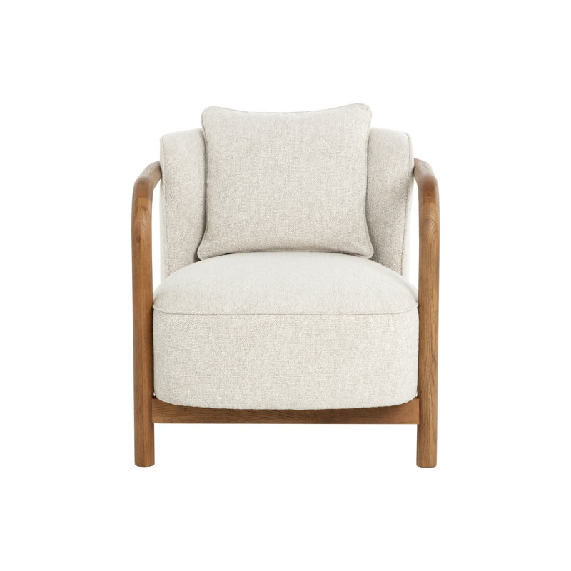 Lounge Chair, Beige Polyester