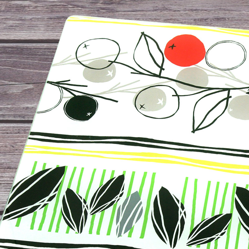 Ebern Designs Glass Cheese Board